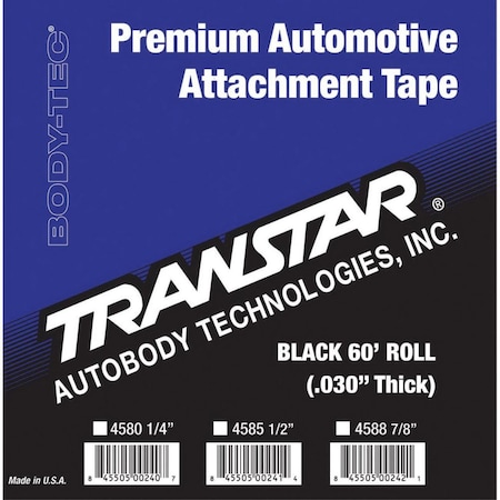 Transtar Autobody Technology Automotive Attachment Tape, 1/2 x 60' Roll 4585